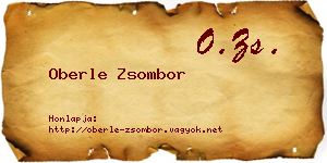 Oberle Zsombor névjegykártya